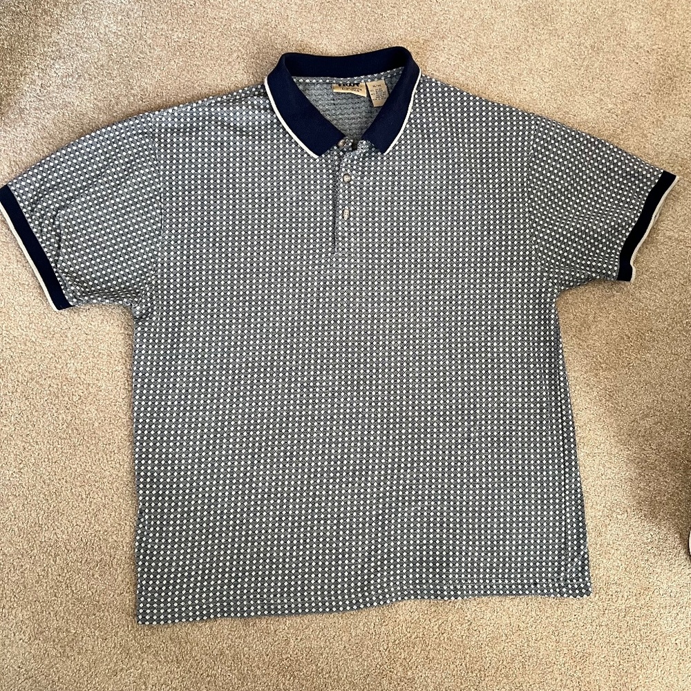Men’s 2x polo top. Big man Northwest Territory shirt in beige and navy